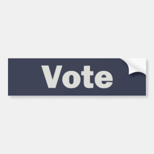 Adesivo Para Carro Votar Azul Escuro com Texto Branco