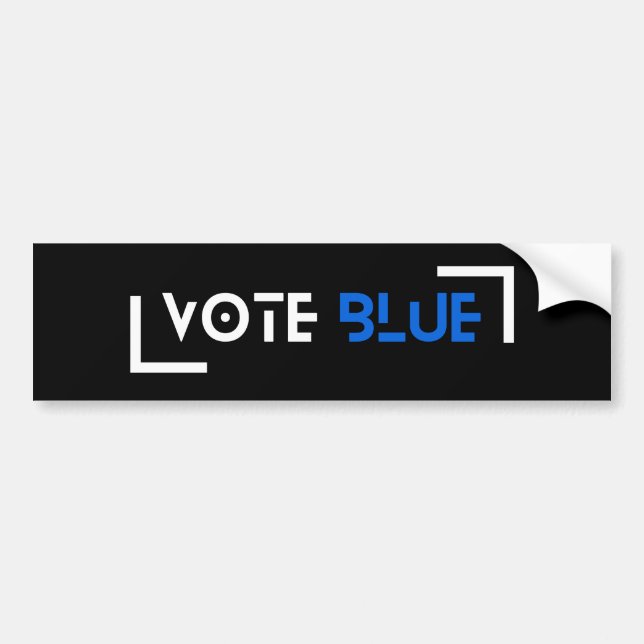 Adesivo Para Carro Votar Azul Personalizável (Frente)