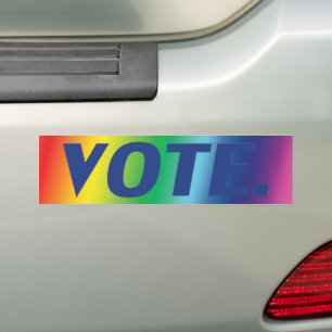 Adesivo Para Carro Votar Blue orgulho cor do arco-íris carro Bumper 