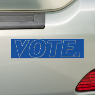 Adesivo Para Carro Votar carro azul-democrata liberal