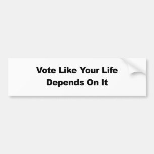 Adesivo Para Carro Votar Como Sua Vida Depende Disso