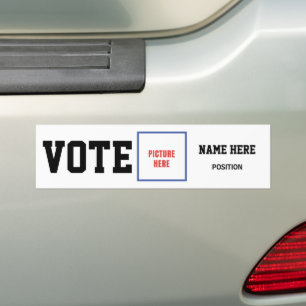 ADESIVO PARA CARRO VOTAR FOTO PERSONALIZAR NOME