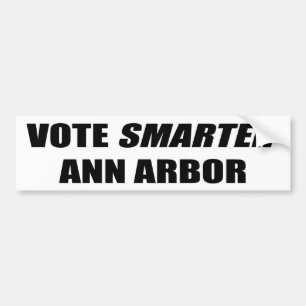 ADESIVO PARA CARRO VOTAR SMARTER ANN ARBOR