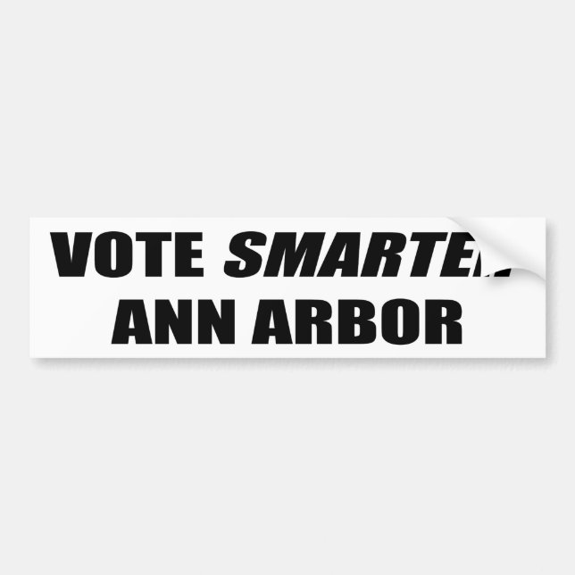 ADESIVO PARA CARRO VOTAR SMARTER ANN ARBOR (Frente)