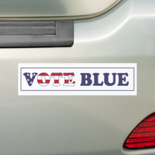 Adesivo Para Carro Vote Blue - Tipografia da bandeira americana