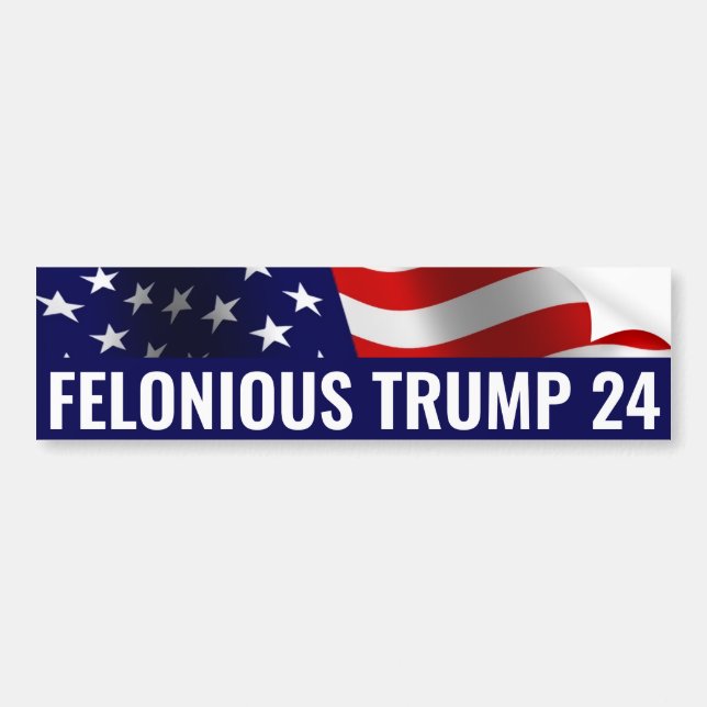 Adesivo Para Carro Vote Felonius Trump 2024 (Frente)
