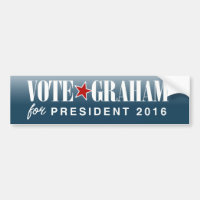 Vote Graham para o presidente 2016 pára-choque