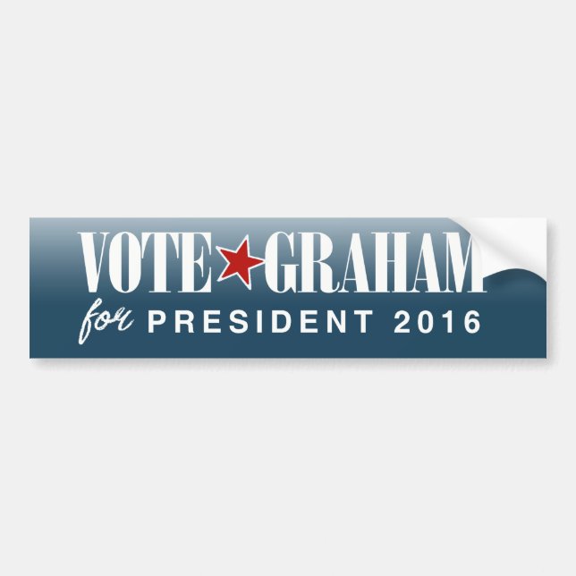 Adesivo Para Carro Vote Graham para o presidente 2016 pára-choque (Frente)