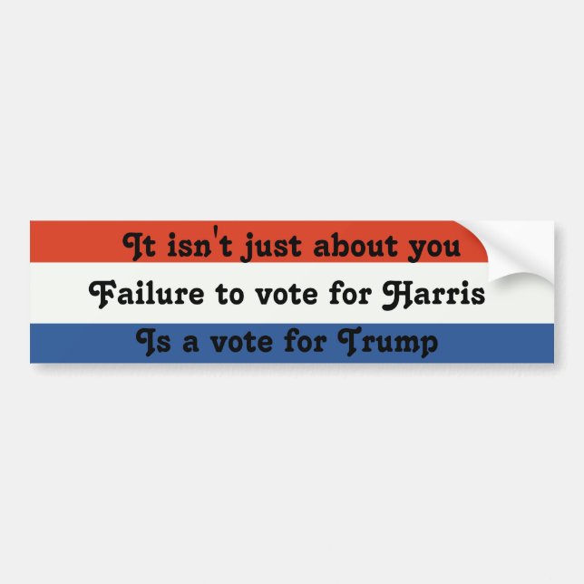 Adesivo Para Carro Vote Harris Not Trump v2 (Frente)