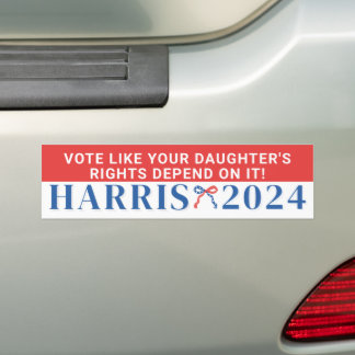 Adesivo Para Carro Vote nos Direitos da Filha Harris 2024