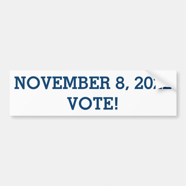 Adesivo Para Carro Vote November 6, 2018 Bumper Sticker (Frente)
