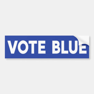 Adesivo Para Carro Vote o texto branco corajoso azul em político azu