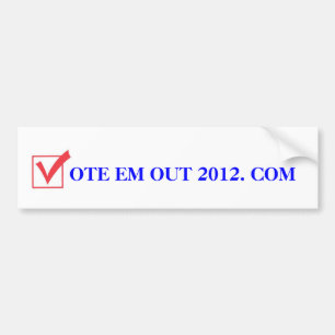 Adesivo Para Carro Vote-os para fora em 2012