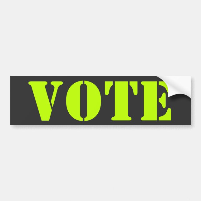 Adesivo Para Carro "vote" personalize o modelo - Bumper Sticker (Frente)
