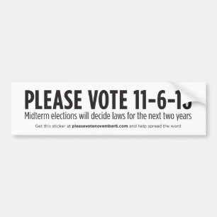 Adesivo Para Carro Vote por favor o autocolante no vidro traseiro do