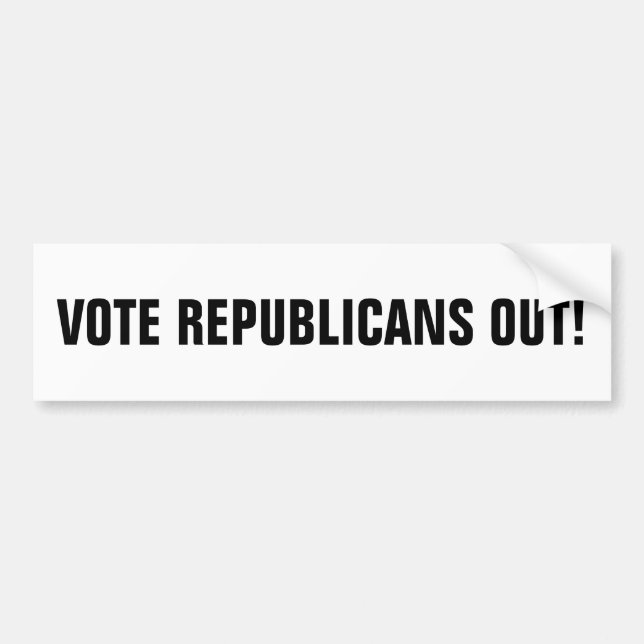 ADESIVO PARA CARRO VOTE REPUBLICANS OUT! (Frente)