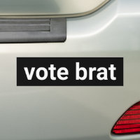 Votem brat, engraçado minimalista, democrata-negro