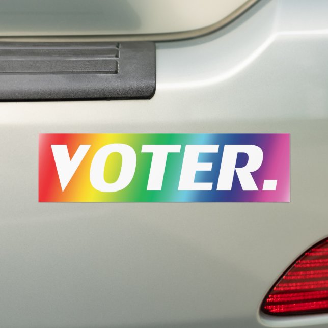 Adesivo Para Carro "voter" letras brancas orgulho lgbtq lgbt fundo (No carro)