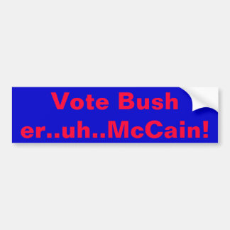 Adesivo Para Carro Voto Bush. .er. .uh. .McCain!