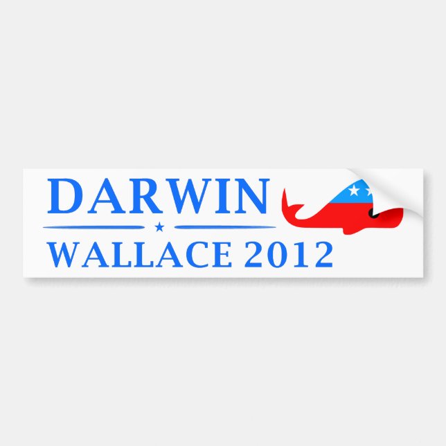 Adesivo Para Carro Voto Darwin & Wallace em 2012 (Frente)
