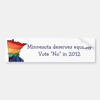 Adesivo Para Carro Voto de Minnesota não para apoiar o casamento gay