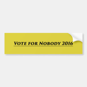 Adesivo Para Carro Voto para ninguém 2016