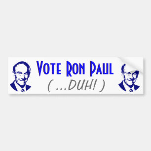 Adesivo Para Carro Voto Ron Paul (Duh!)