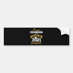 Adesivo Para Carro Vovó orgulhosa de uma classe de formando de 2021