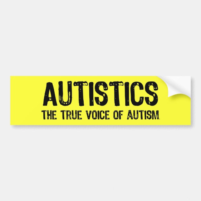 Adesivo Para Carro Voz do autocolante no vidro traseiro do autismo (Frente)
