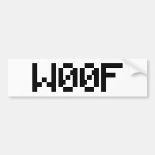 Adesivo Para Carro W00F [Sons de animais de Leettalk]
