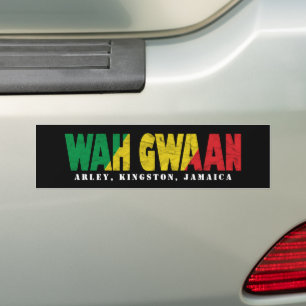 Adesivo Para Carro WAH GWAAN Hi Hello Jamaica Cote