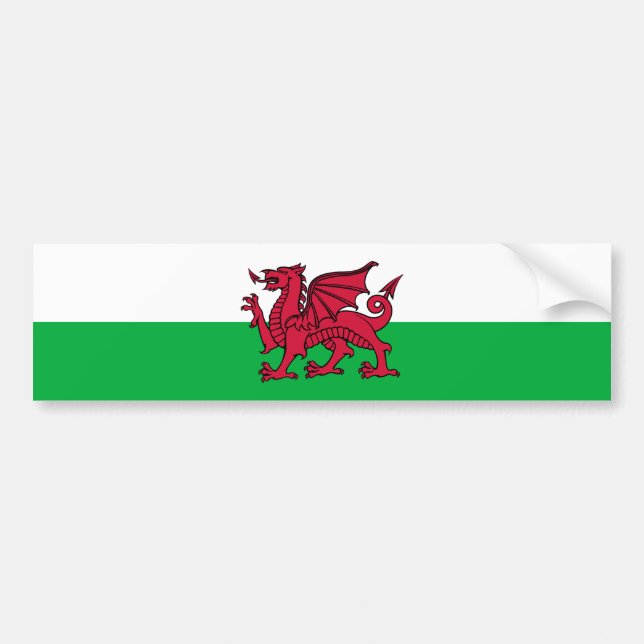 Adesivo Para Carro Wales - bandeira de Galês (Frente)