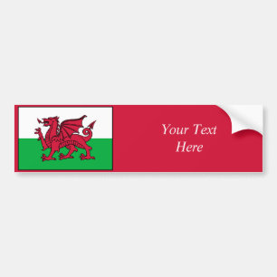 Adesivo Para Carro Wales - bandeira de Galês