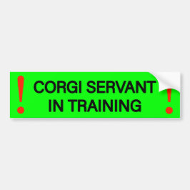 Adesivo Para Carro Warning sticker Corgi servant
