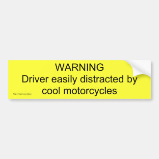 Adesivo Para Carro WARNINGDriver confundido facilmente pelo motorcy