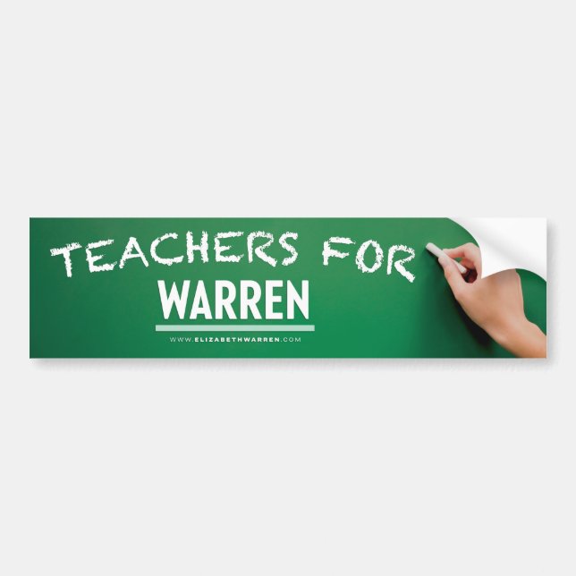Adesivo Para Carro Warren 2020 - Professores para Warren (Frente)