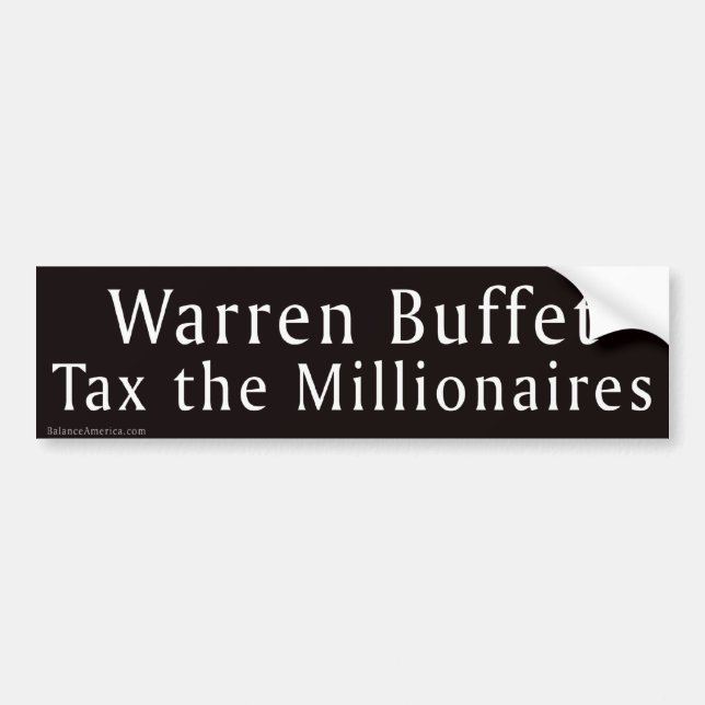 Adesivo Para Carro Warren Buffet Fiscal Milionários (Frente)
