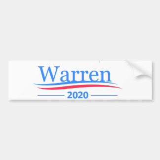 Adesivo Para Carro Warren para o presidente 2020, branco clássico de