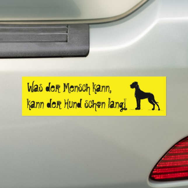 Adesivo Para Carro Was der Mensch kann, kann mein Hund  (No carro)