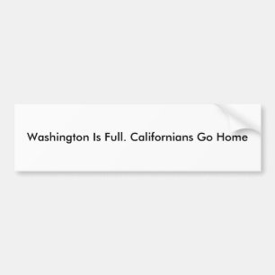 Adesivo Para Carro Washington está completo. Os californianos vão e