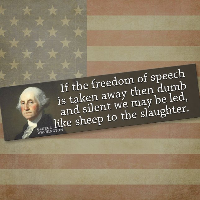 Adesivo Para Carro Washington: Se a liberdade de expressão for tirada (Criador carregado)