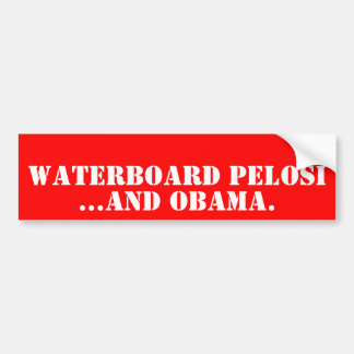 Adesivo Para Carro WATERBOARD PELOSI,… e OBAMA.
