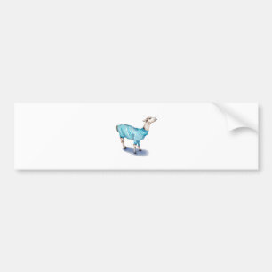 Adesivo Para Carro Watercolor Llama em Blue Sweater