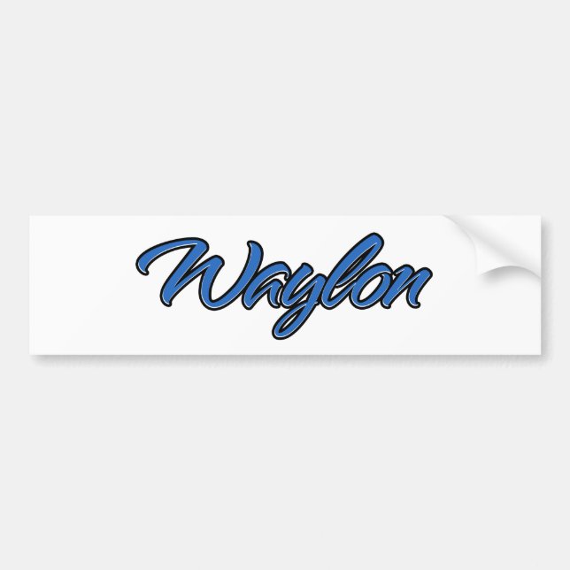 Adesivo Para Carro Waylon Name blue Aufkleber Sticker Autoaufkleber (Frente)