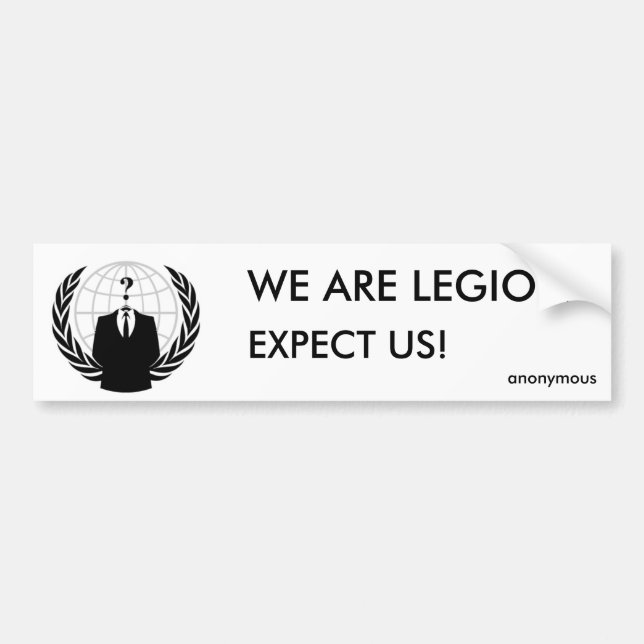 Adesivo Para Carro we are legion - anonymous (Frente)