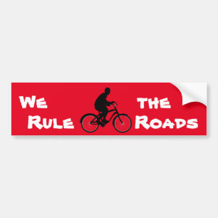 Adesivo Para Carro We Rule the Roads Bike Rider Bumper Sticker