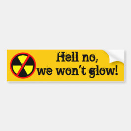 Adesivo Para Carro We Won't Glow Custom Anti-Nuclear Symbol