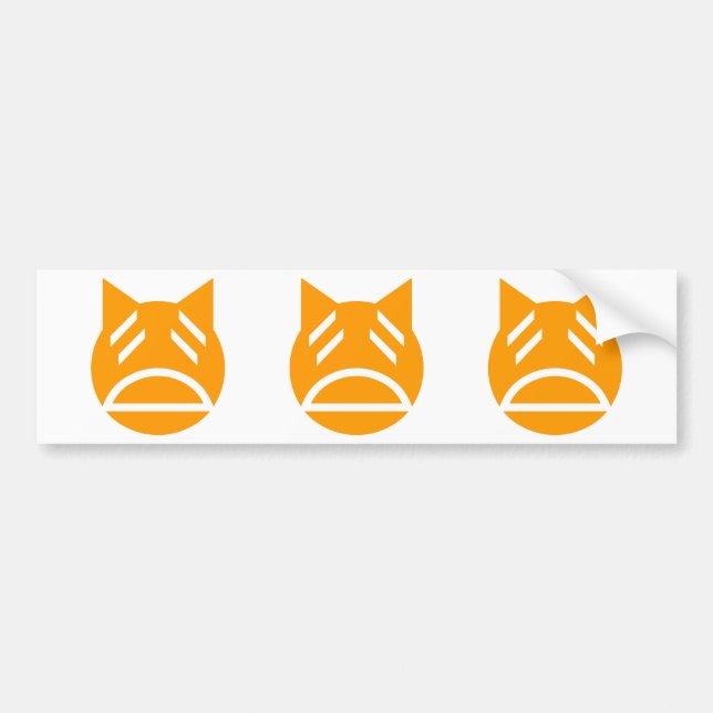 Adesivo Para Carro Weary Emoji Cat (Frente)