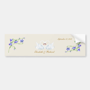 Adesivo Para Carro Wedding. Bluebells e autocolante no vidro traseiro