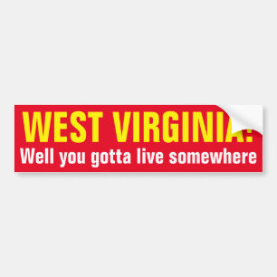 Adesivo Para Carro WEST VIRGINIA! - Bom você conseguiu viver em algum